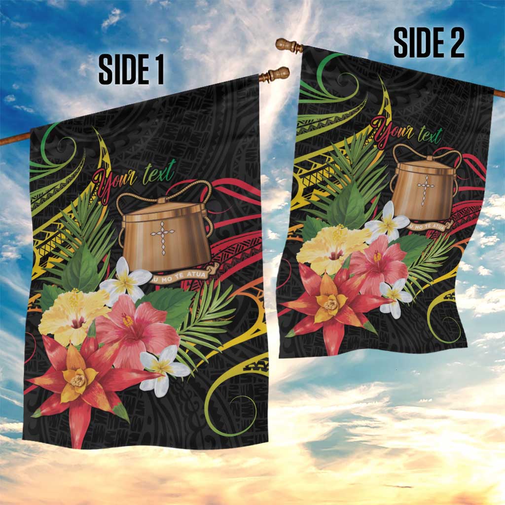 Personalised Tokelau Tropical Flowers Garden Flag Reggae Polynesian Art Vibe LT9 - Polynesian Pride