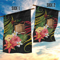 Personalised Tokelau Tropical Flowers Garden Flag Reggae Polynesian Art Vibe LT9 - Polynesian Pride