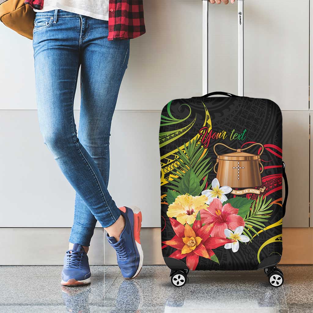 Personalised Tokelau Tropical Flowers Luggage Cover Reggae Polynesian Art Vibe LT9 - Polynesian Pride