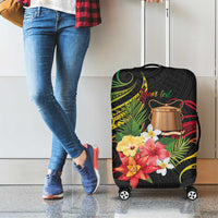 Personalised Tokelau Tropical Flowers Luggage Cover Reggae Polynesian Art Vibe LT9 - Polynesian Pride