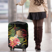 Personalised Tokelau Tropical Flowers Luggage Cover Reggae Polynesian Art Vibe LT9 - Polynesian Pride