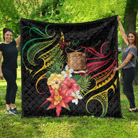 Personalised Tokelau Tropical Flowers Quilt Reggae Polynesian Art Vibe LT9 - Polynesian Pride