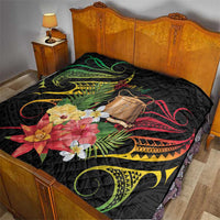 Personalised Tokelau Tropical Flowers Quilt Reggae Polynesian Art Vibe LT9 - Polynesian Pride