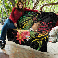 Personalised Tokelau Tropical Flowers Quilt Reggae Polynesian Art Vibe LT9 - Polynesian Pride