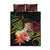 Personalised Tokelau Tropical Flowers Quilt Bed Set Reggae Polynesian Art Vibe