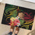 Personalised Tokelau Tropical Flowers Rubber Doormat Reggae Polynesian Art Vibe