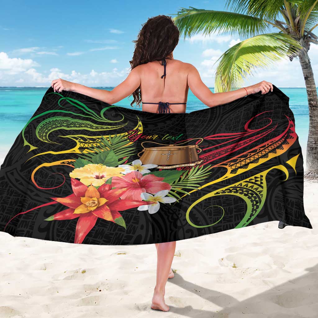 Personalised Tokelau Tropical Flowers Sarong Reggae Polynesian Art Vibe LT9 - Polynesian Pride