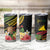 Personalised Tokelau Tropical Flowers Tumbler Cup Reggae Polynesian Art Vibe