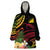 Personalised Tokelau Tropical Flowers Wearable Blanket Hoodie Reggae Polynesian Art Vibe