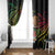 Personalised Tokelau Tropical Flowers Window Curtain Reggae Polynesian Art Vibe