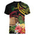 Personalised Tokelau Tropical Flowers Women V-Neck T-Shirt Reggae Polynesian Art Vibe