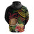 Personalised Tokelau Tropical Flowers Zip Hoodie Reggae Polynesian Art Vibe