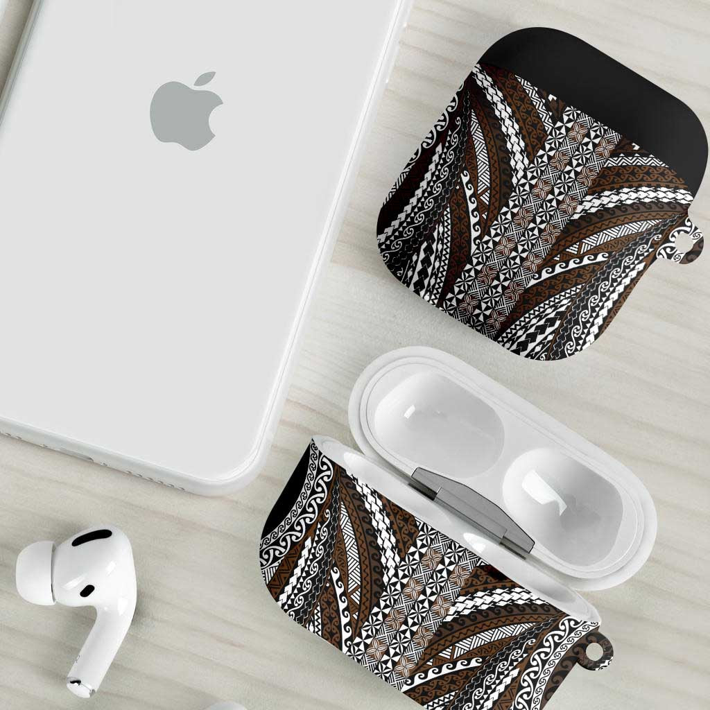 Brown Tongan Polynesian Tribal AirPods Case LT9 - Polynesian Pride