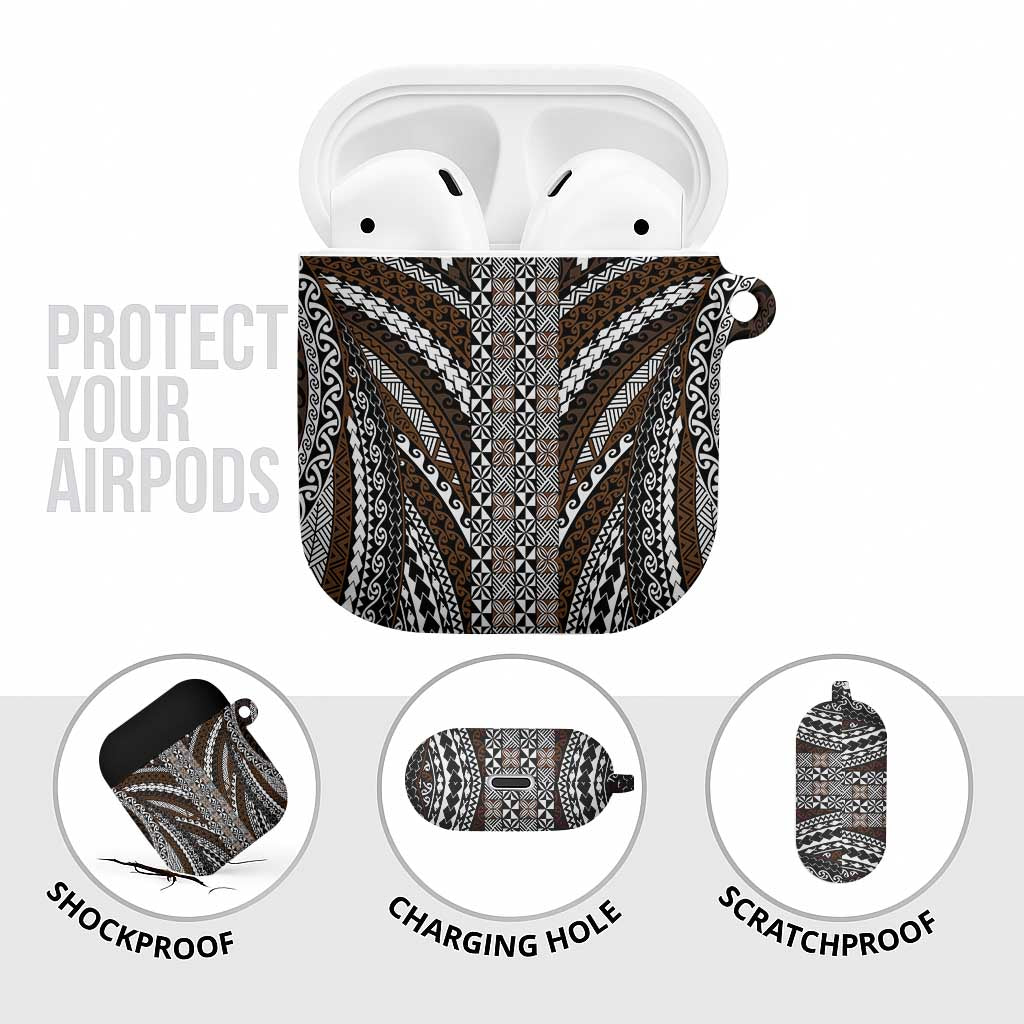Brown Tongan Polynesian Tribal AirPods Case LT9 - Polynesian Pride