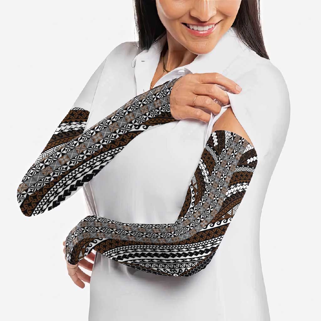 Brown Tongan Polynesian Tribal Arm Sleeves LT9 - Polynesian Pride