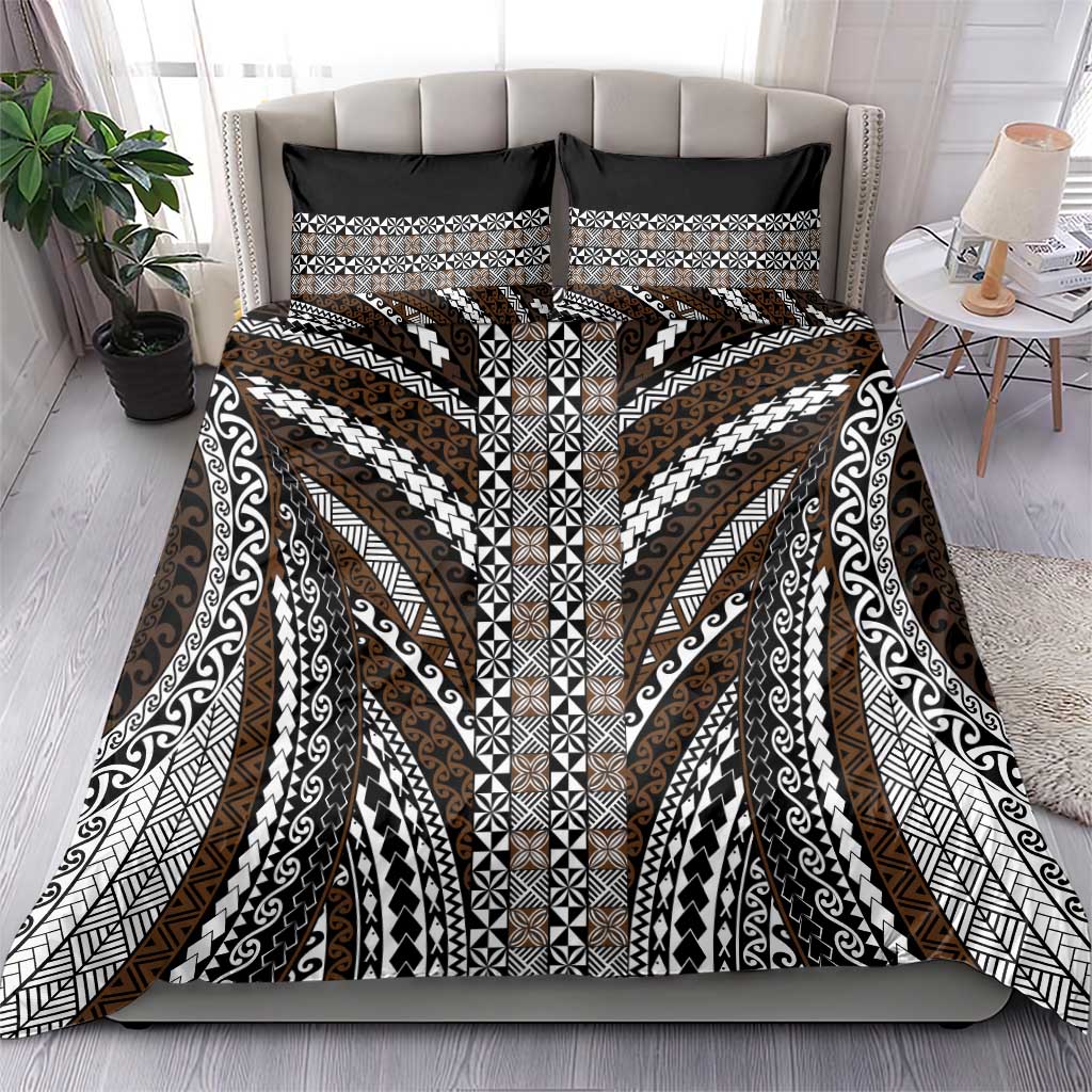 Brown Tongan Polynesian Tribal Bedding Set LT9 - Polynesian Pride