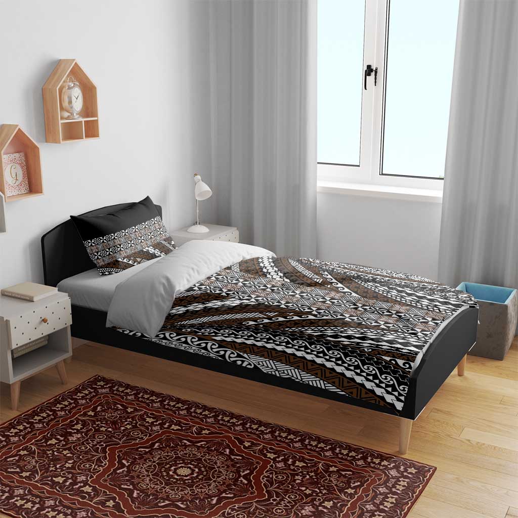 Brown Tongan Polynesian Tribal Bedding Set LT9 - Polynesian Pride