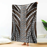 Brown Tongan Polynesian Tribal Blanket LT9 - Polynesian Pride