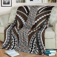 Brown Tongan Polynesian Tribal Blanket LT9 - Polynesian Pride