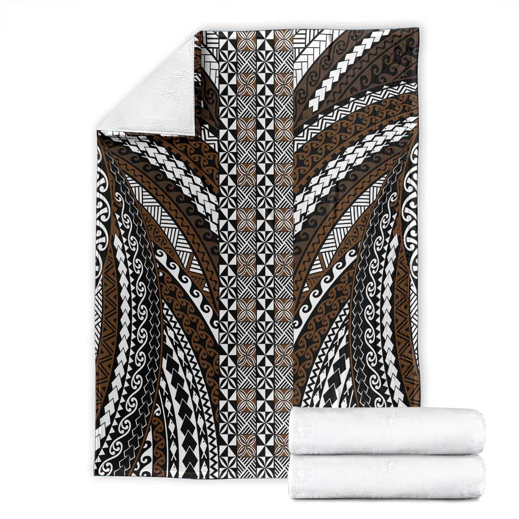 Brown Tongan Polynesian Tribal Blanket LT9 - Polynesian Pride