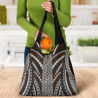 Brown Tongan Polynesian Tribal Grocery Bag LT9 - Polynesian Pride
