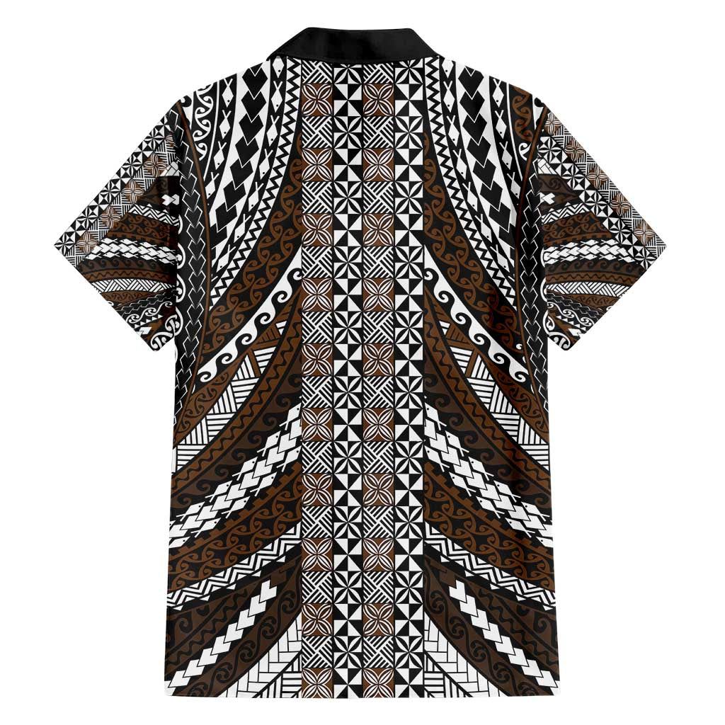 Brown Tongan Polynesian Tribal Hawaiian Shirt LT9 - Polynesian Pride