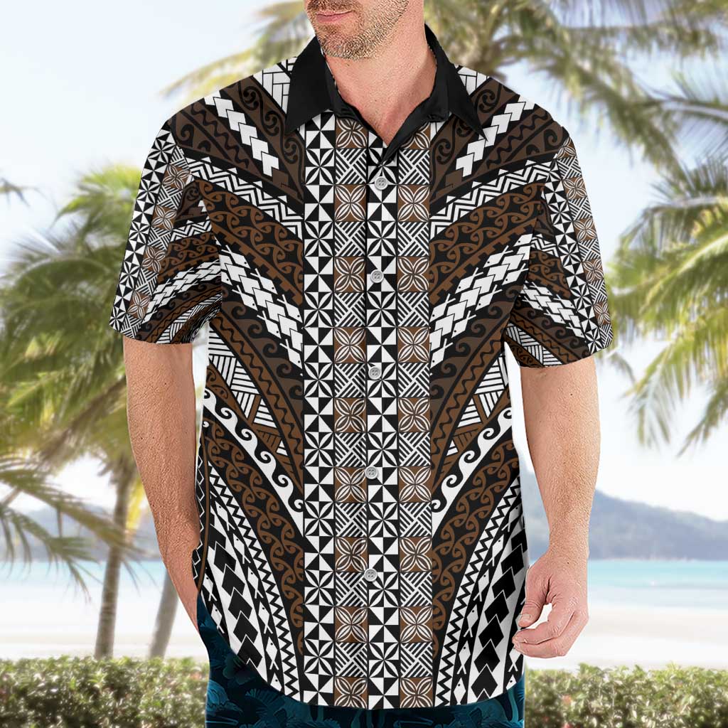 Brown Tongan Polynesian Tribal Hawaiian Shirt LT9 - Polynesian Pride