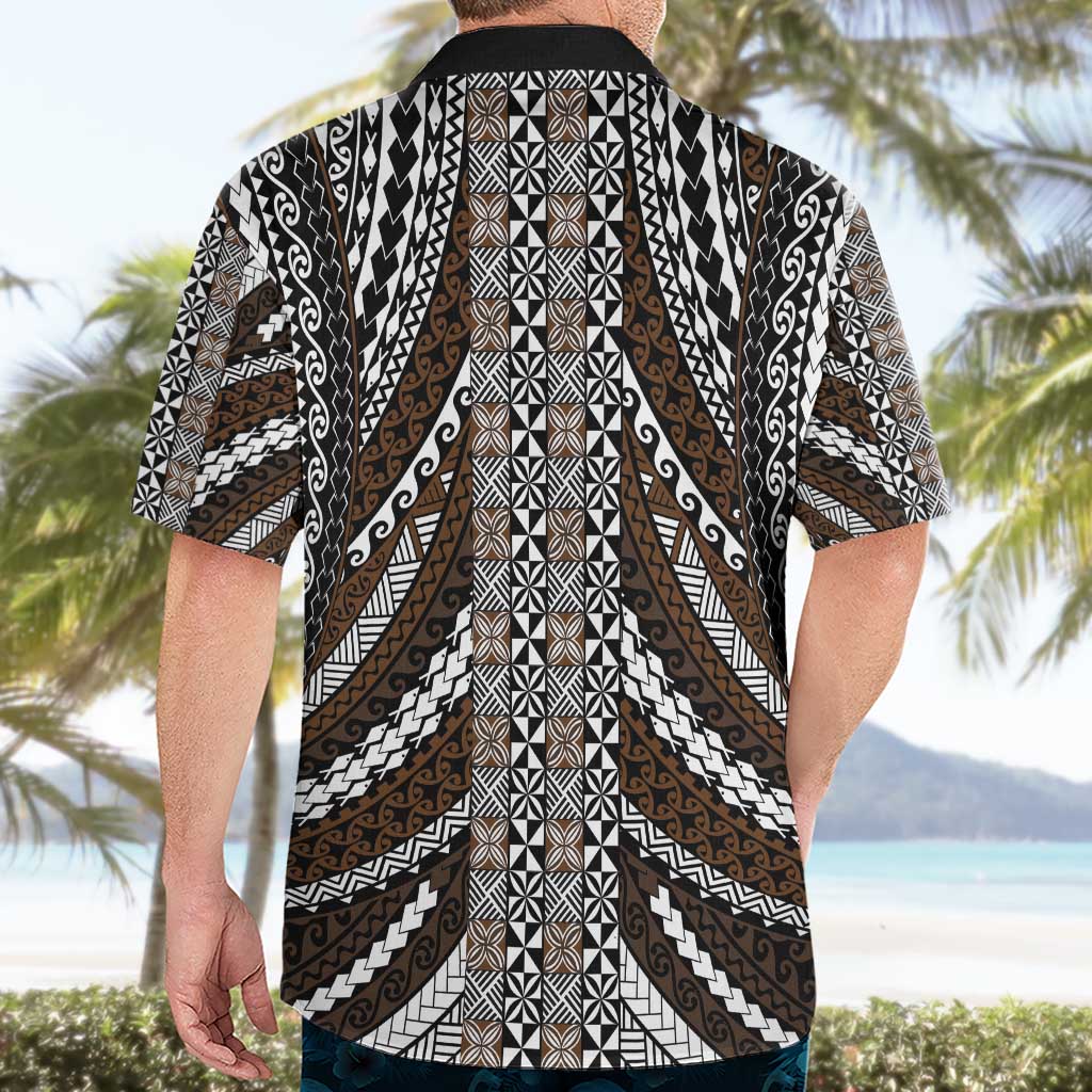 Brown Tongan Polynesian Tribal Hawaiian Shirt LT9 - Polynesian Pride