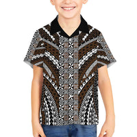 Brown Tongan Polynesian Tribal Hawaiian Shirt LT9 - Polynesian Pride