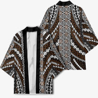 Brown Tongan Polynesian Tribal Kimono LT9 - Polynesian Pride