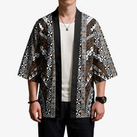 Brown Tongan Polynesian Tribal Kimono LT9 - Polynesian Pride