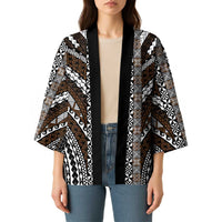 Brown Tongan Polynesian Tribal Kimono LT9 - Polynesian Pride