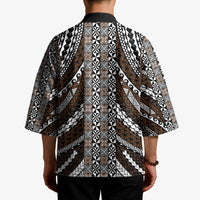 Brown Tongan Polynesian Tribal Kimono LT9 - Polynesian Pride