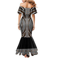 Brown Tongan Polynesian Tribal Mermaid Dress LT9 - Polynesian Pride