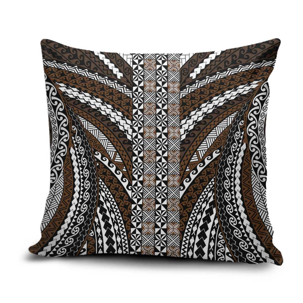 Brown Tongan Polynesian Tribal Pillow Cover LT9 Brown - Polynesian Pride