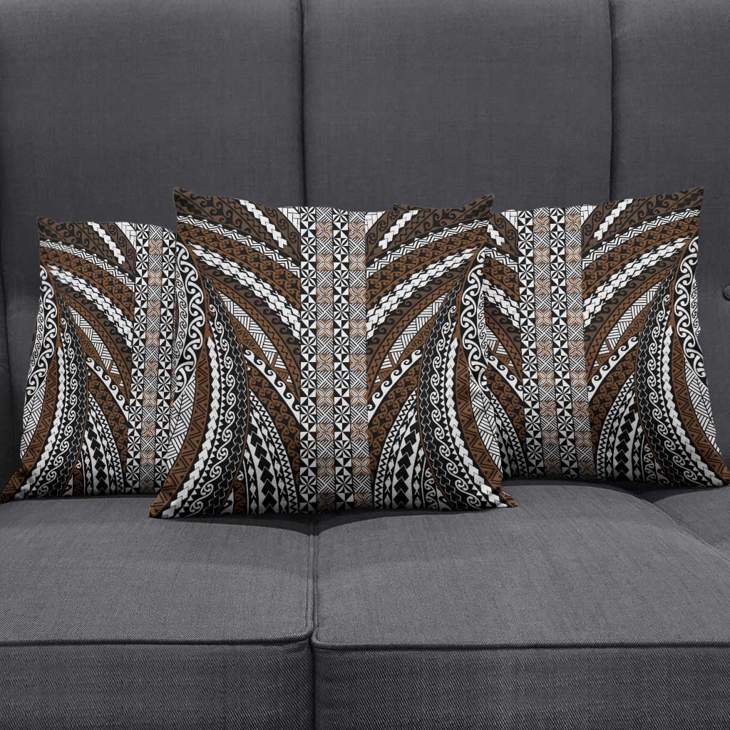 Brown Tongan Polynesian Tribal Pillow Cover LT9 - Polynesian Pride
