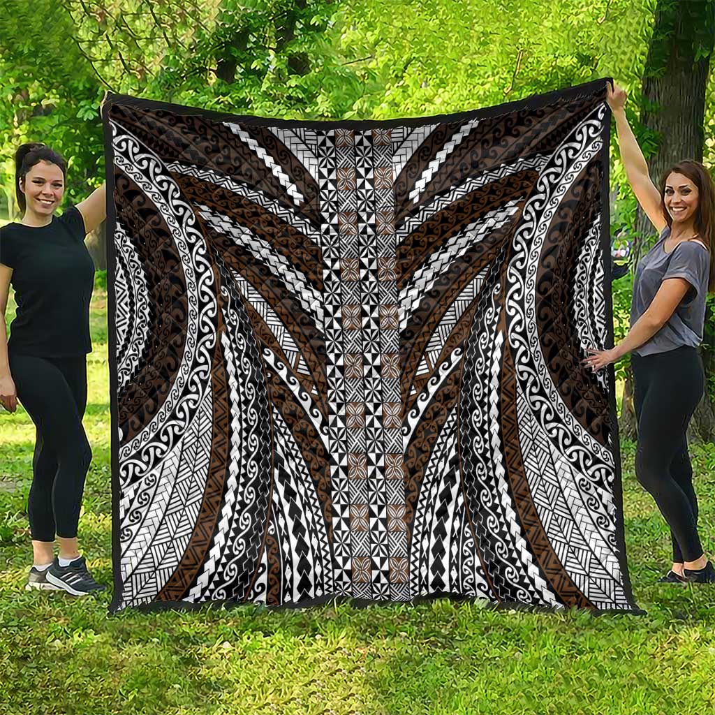 Brown Tongan Polynesian Tribal Quilt LT9 - Polynesian Pride