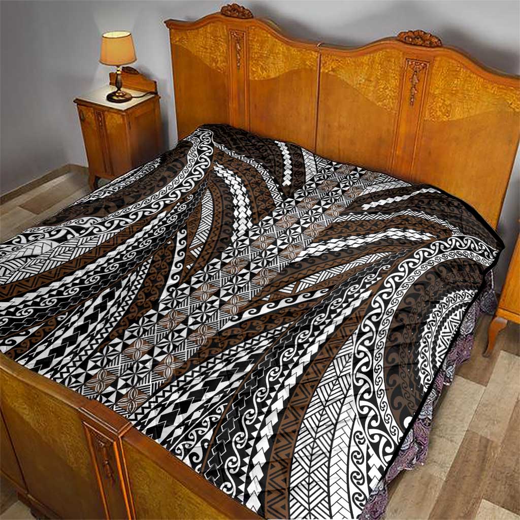 Brown Tongan Polynesian Tribal Quilt LT9 - Polynesian Pride