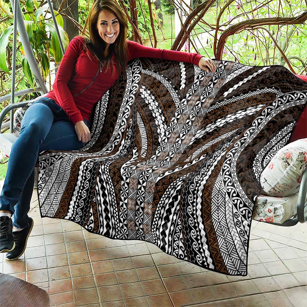 Brown Tongan Polynesian Tribal Quilt LT9 - Polynesian Pride