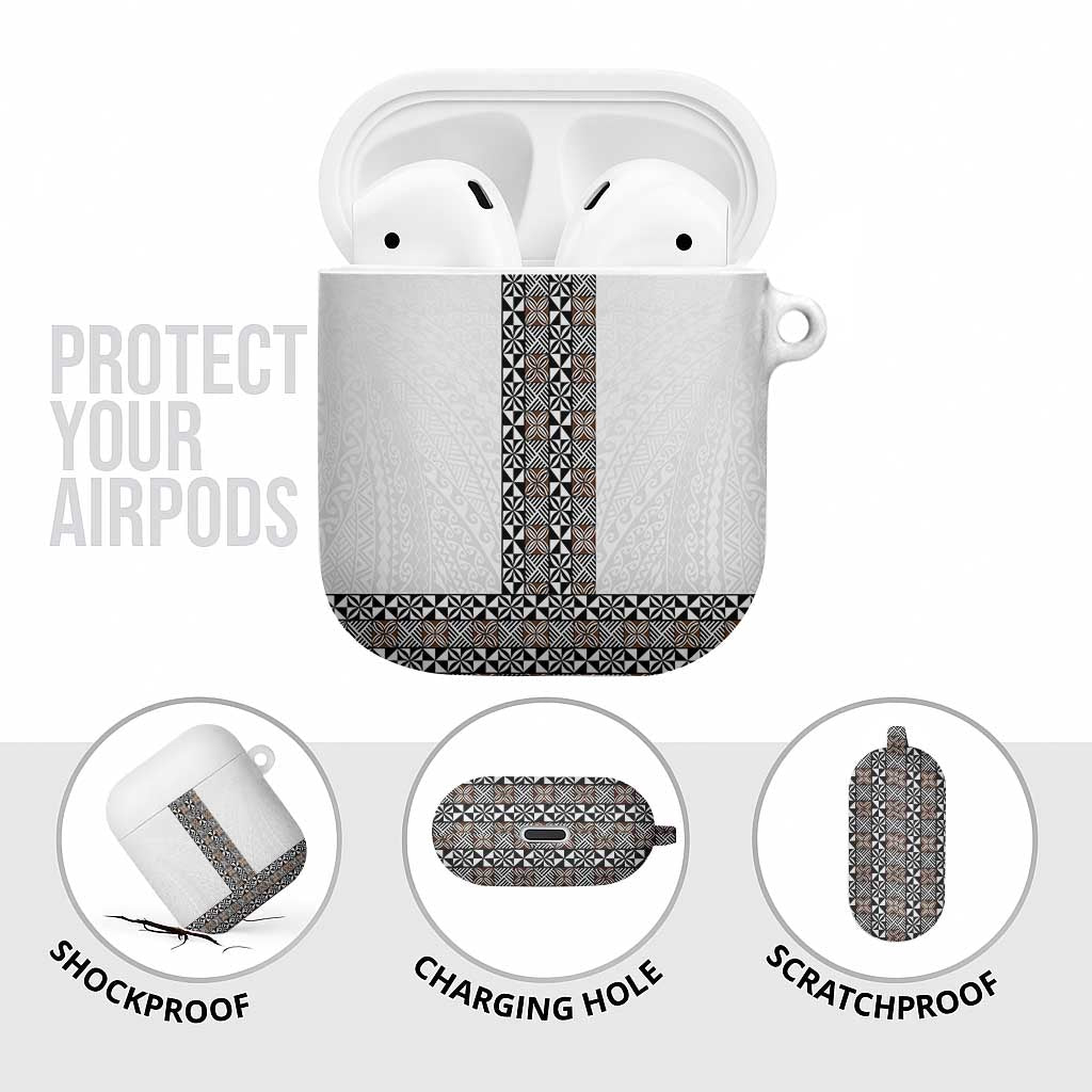 Light Gray Tongan Polynesian Tribal AirPods Case LT9 - Polynesian Pride