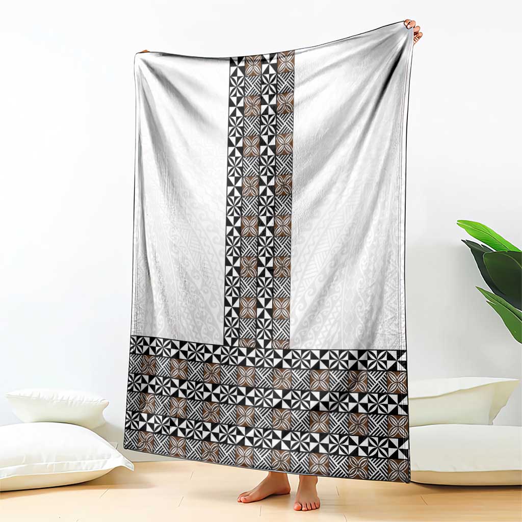 Light Gray Tongan Polynesian Tribal Blanket LT9 - Polynesian Pride