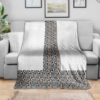 Light Gray Tongan Polynesian Tribal Blanket LT9 - Polynesian Pride