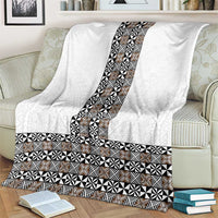 Light Gray Tongan Polynesian Tribal Blanket LT9 - Polynesian Pride
