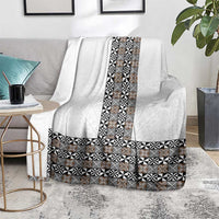 Light Gray Tongan Polynesian Tribal Blanket LT9 - Polynesian Pride