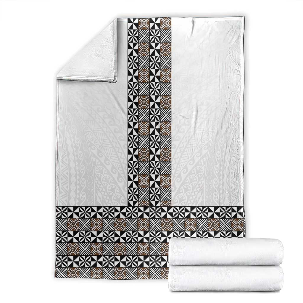Light Gray Tongan Polynesian Tribal Blanket LT9 - Polynesian Pride