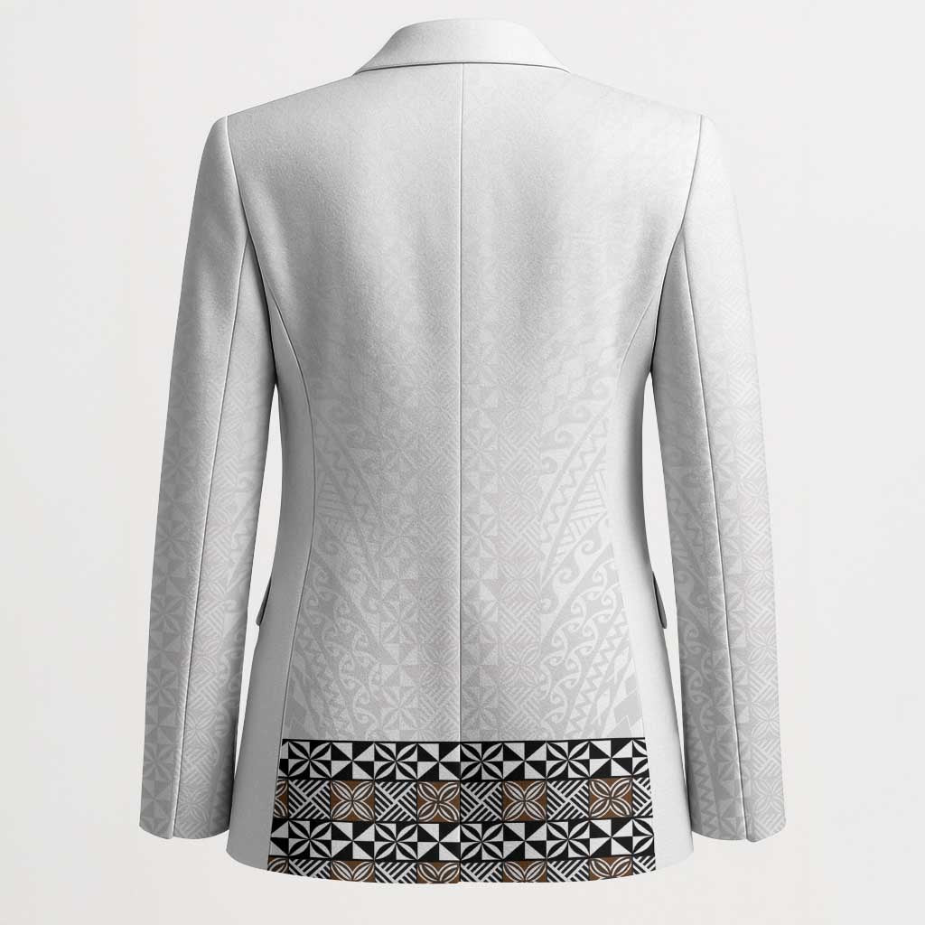 Light Gray Tongan Polynesian Tribal Blazer LT9 - Polynesian Pride