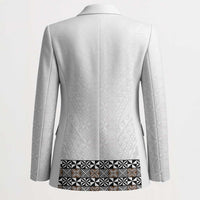 Light Gray Tongan Polynesian Tribal Blazer LT9 - Polynesian Pride