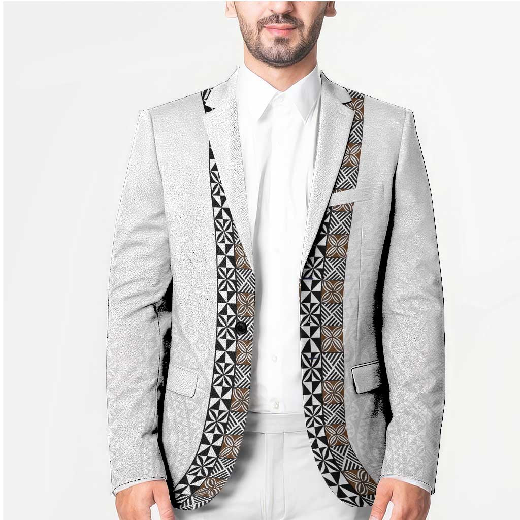 Light Gray Tongan Polynesian Tribal Blazer LT9 - Polynesian Pride