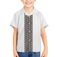Light Gray Tongan Polynesian Tribal Hawaiian Shirt LT9 - Polynesian Pride