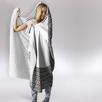 Light Gray Tongan Polynesian Tribal Hooded Blanket LT9 - Polynesian Pride